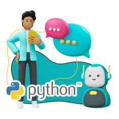 Умный чат-бот на Python - КИБЕРшкола программирования для детей, компьютерные курсы для школьников, начинающих и подростков - KIBERone г. Филёвский парк